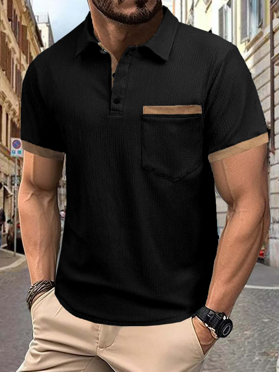 Herren Kurzarm Poloshirt Aliams