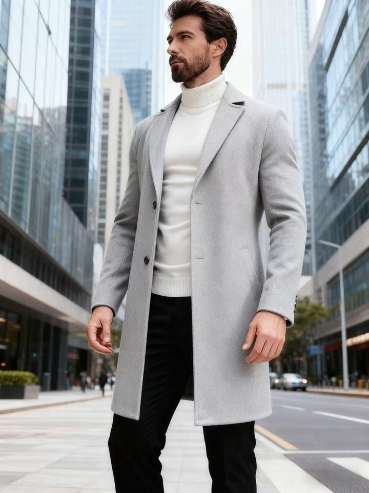 Herren eleganter Wollmantel Aliams
