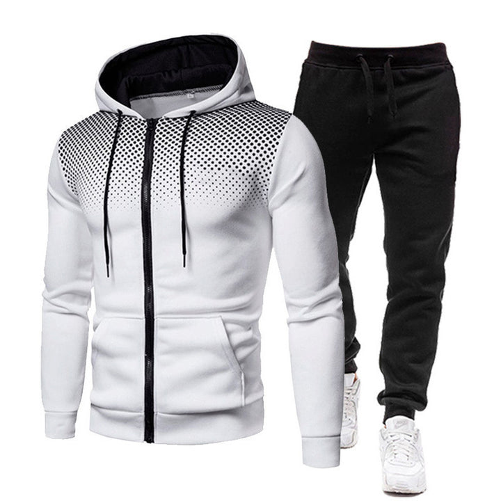 Herren Sportliches Zip-Hoodie und Jogginghose Set Aliams