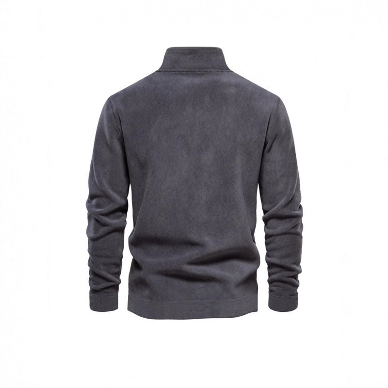 Herren Fleece-Pullover mit Stehkragen Aliams