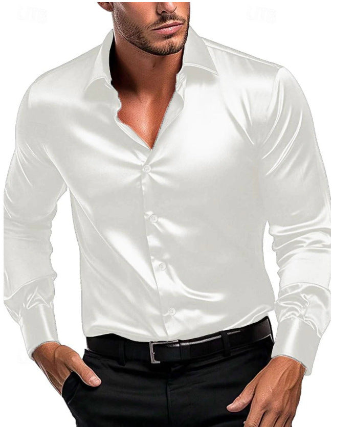 Herren Elegantes und Zeitloses Seidenhemd Aliams