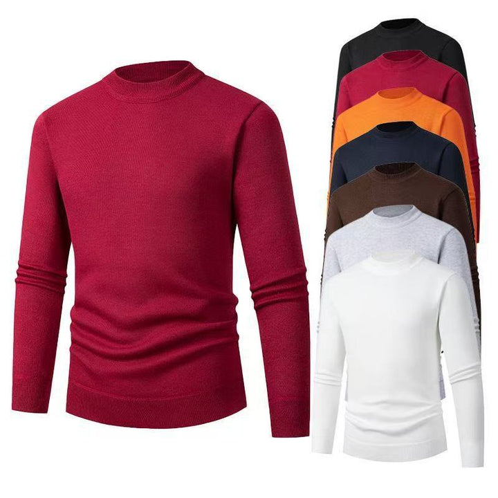 Herren Hochwertiger Strickpullover mit modernem Stehkragen Aliams