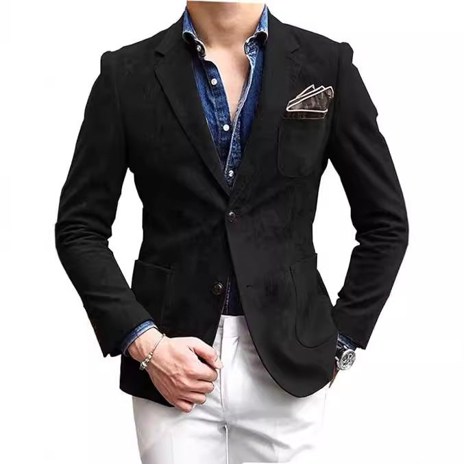 Herren eleganter Samtblazer mit modernem Schnitt und edlen Details Aliams