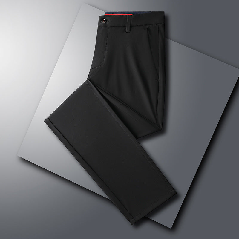 Herren stilvolle Business-Hose mit elastischem Bund und schmalem Schnitt Aliams