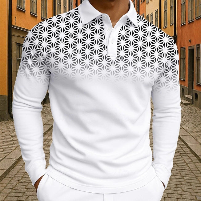 Herren Poloshirt mit trendigem, graphischen Mustermix Aliams
