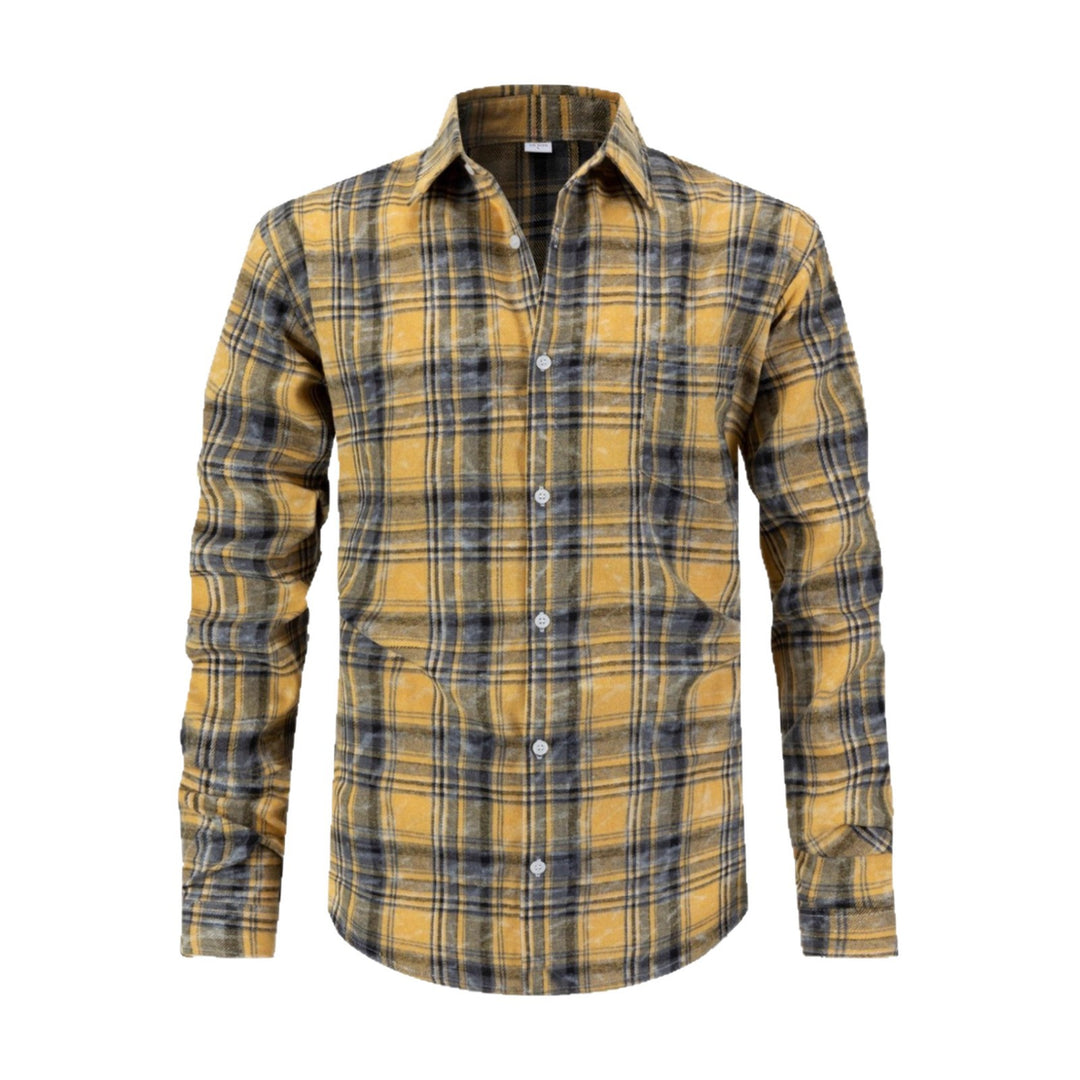 Herren Flanellhemd mit modernem Karodesign und bequemer Passform Aliams