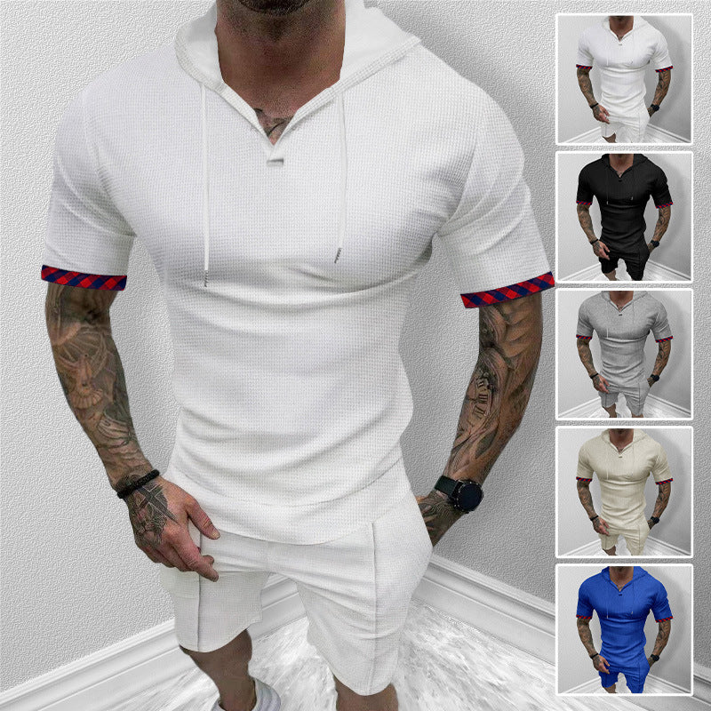 Herren Sportliches Kurzarm-Hoodie von Aliams