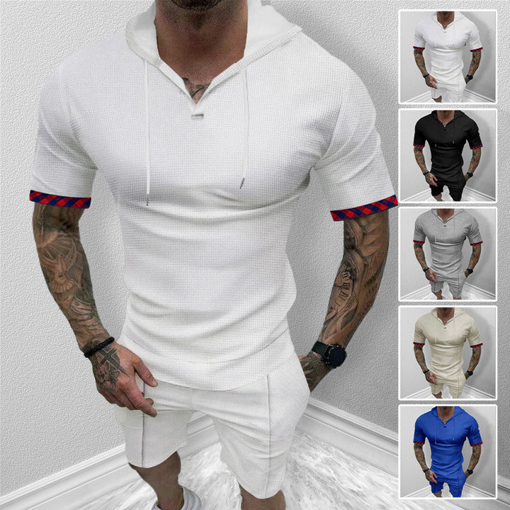 Herren Sportliches Kurzarm-Hoodie von Aliams