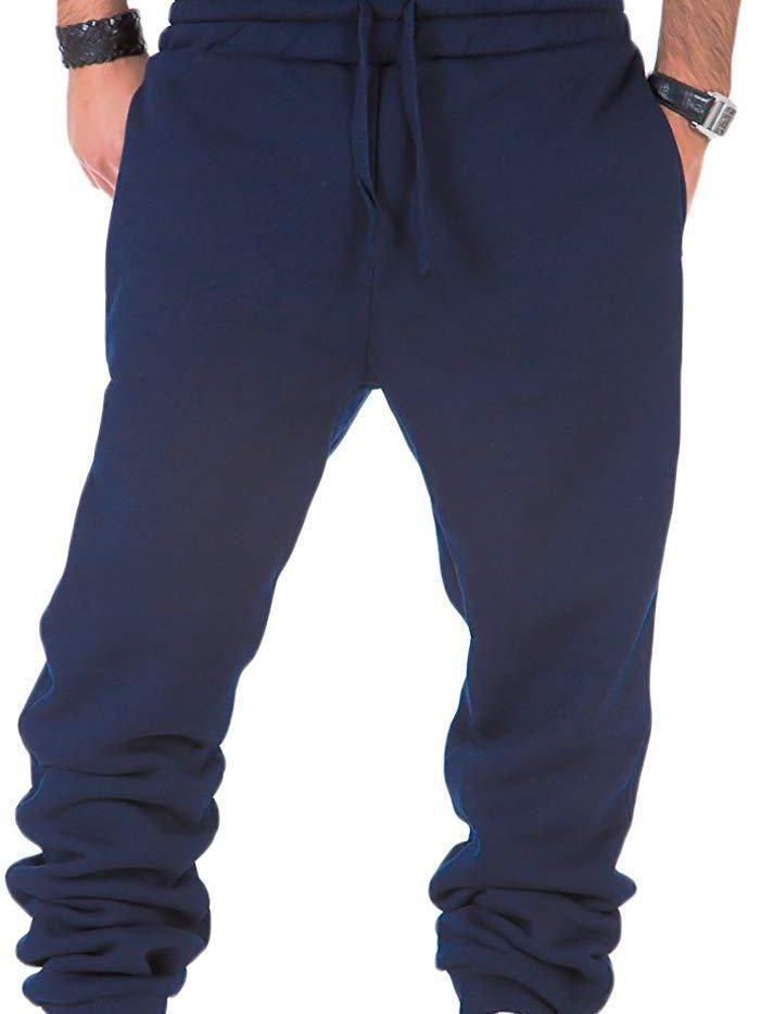 Herren komfortable Jogginghose mit flexiblem Bund und tiefen Taschen Aliams