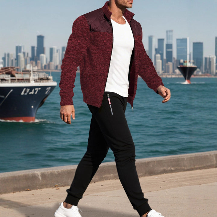 Herren Sportliche Jacke mit Querrippen-Muster und leicht gepolstertem Schulterbereich Aliams