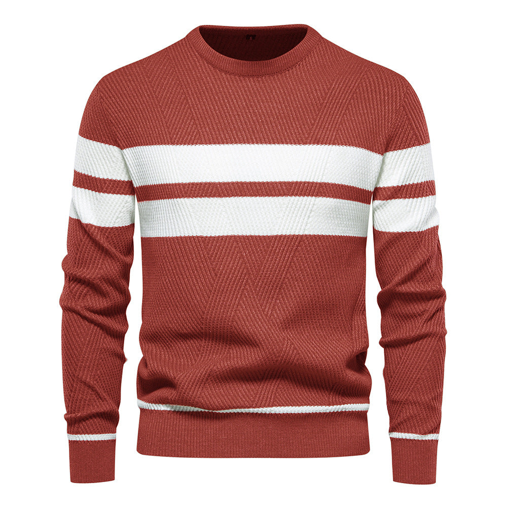 Herren strukturiertes Sweatshirt mit modernen Streifen Aliams
