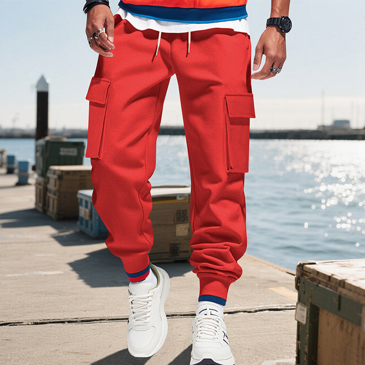 Herren Cargo-Jogginghose mit elastischem Bund und praktischen Seitentaschen Aliams