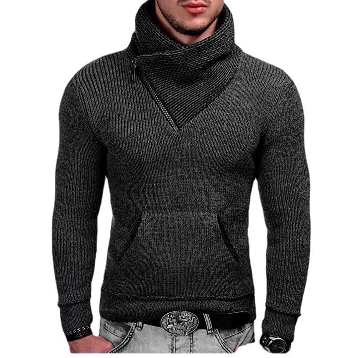 Herren Strickpullover mit hohem Kragen Aliams