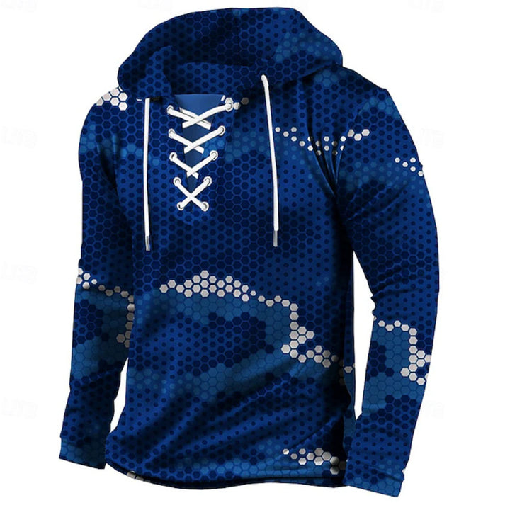 Herren Hooded Sweatshirt mit innovativem Wabenmuster Aliams