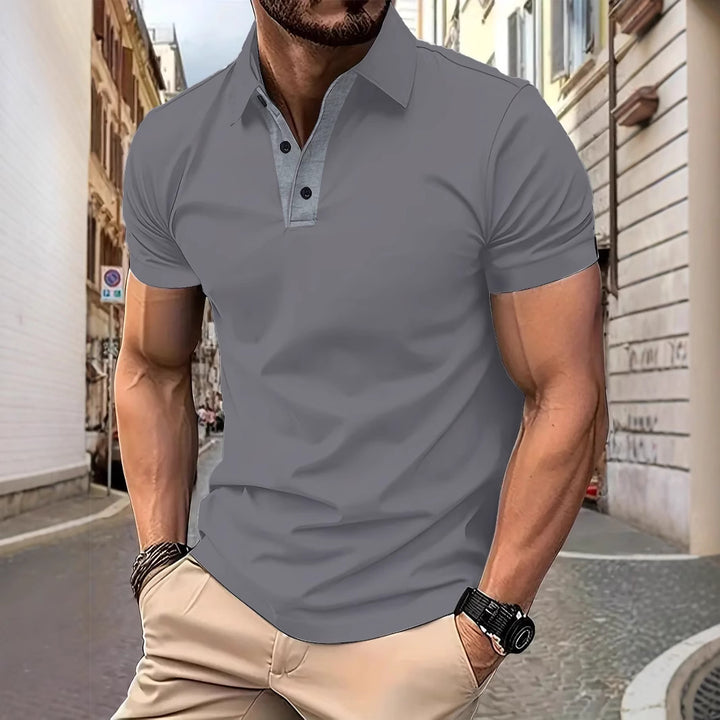 Herren Poloshirt mit modischen Kragenakzenten und atmungsaktivem Stoff Aliams