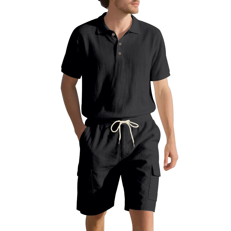 Herren Freizeit-Set mit atmungsaktivem Polo-Shirt und komfortablen Shorts Aliams
