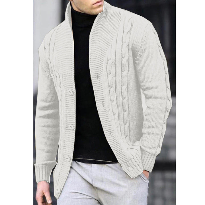 Herren Strickjacke mit modernen Zopfdesign Aliams