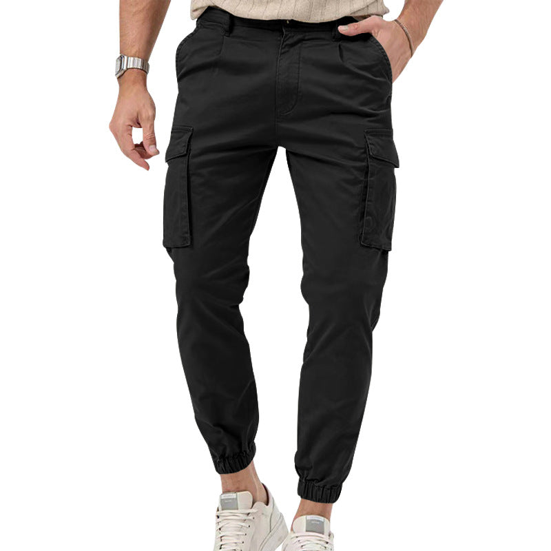 Herren Cargo-Jogginghose mit praktischen Seitentaschen und elastischem Saum Aliams