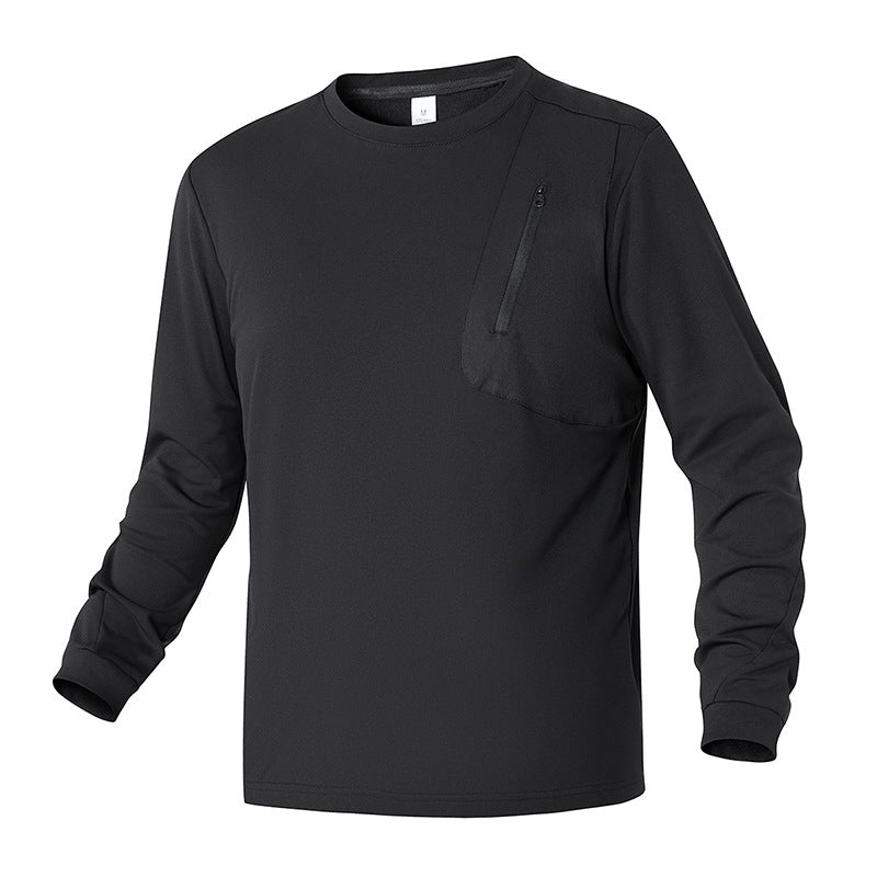 Herren funktionales Langarm-Shirt mit praktischer Brusttasche Aliams