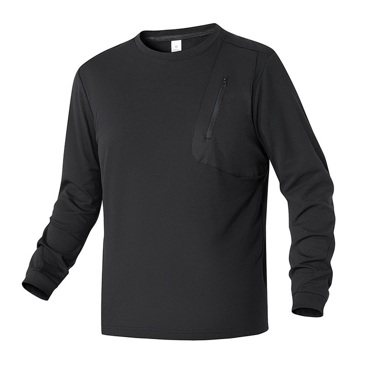 Herren funktionales Langarm-Shirt mit praktischer Brusttasche Aliams