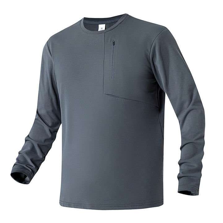 Herren Atmungsaktives Funktionsshirt mit Reißverschlusstasche Aliams