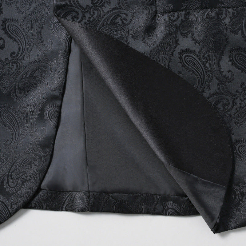 Herren eleganter Smoking-Blazer mit paisley Muster Aliams