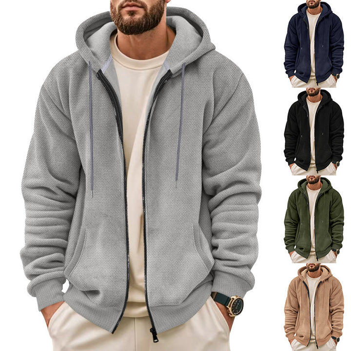 Herren sportlicher Fleece-Hoodie mit praktischen Taschen und hohem Komfort Aliams