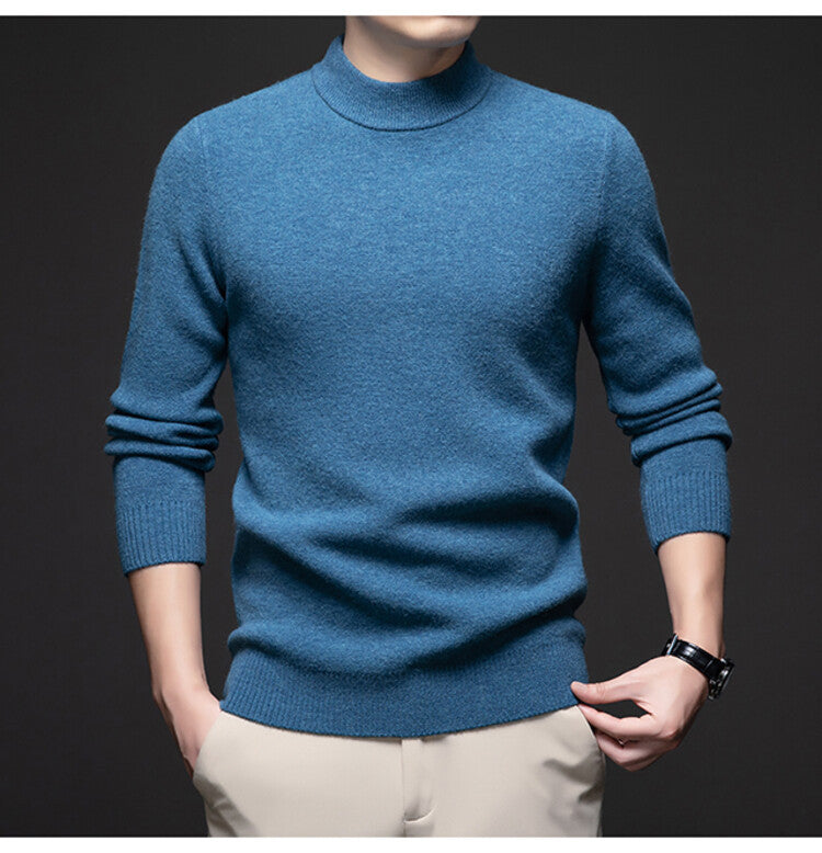 Herren eleganter Rollkragenpullover aus weichem Material Aliams