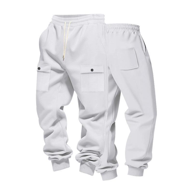 Herren Cargo-Jogginghose aus weichem Baumwollmix mit elastischem Bund und praktischen Taschen Aliams