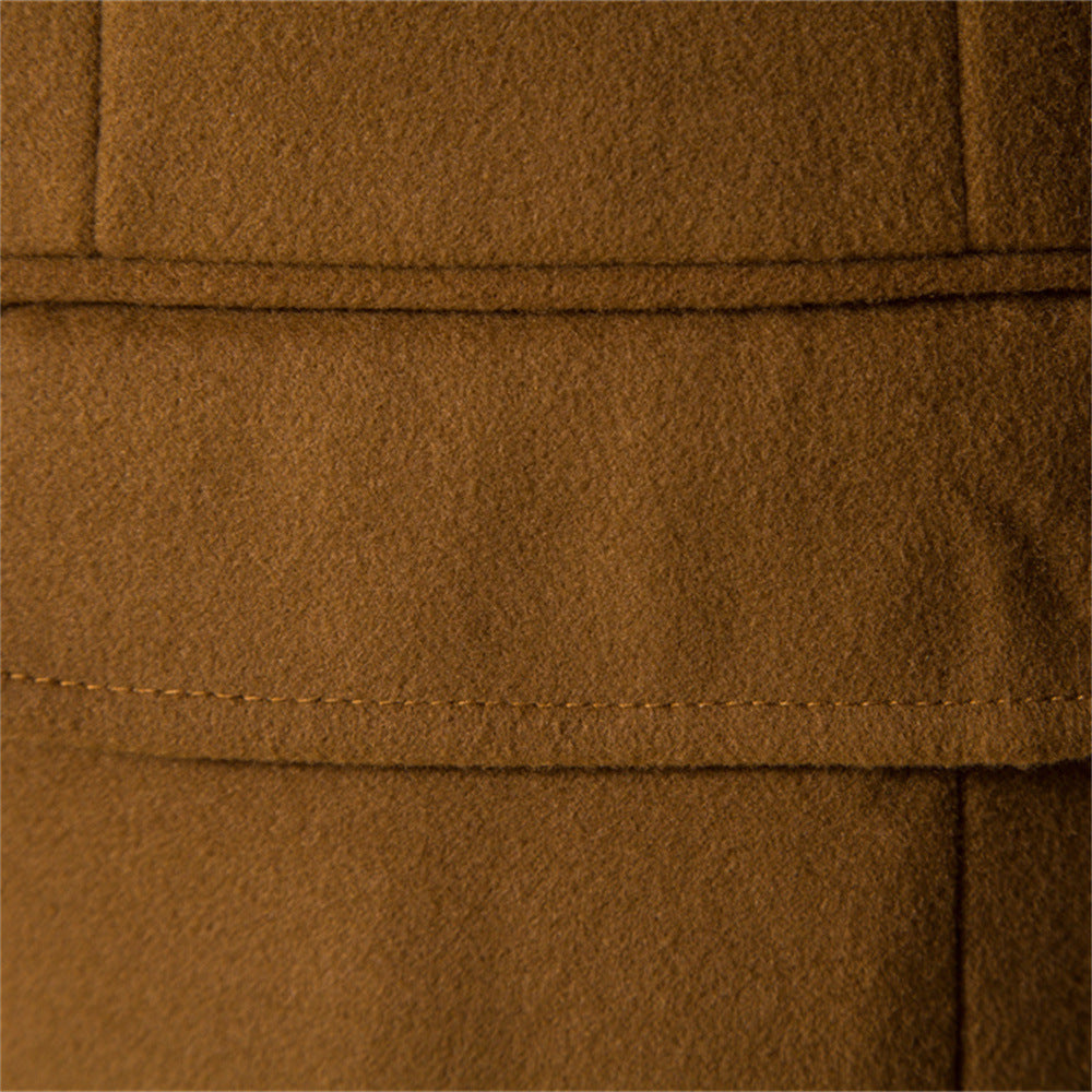Herren eleganter Wollmantel mit modernem Schnitt und praktischen Taschen Aliams