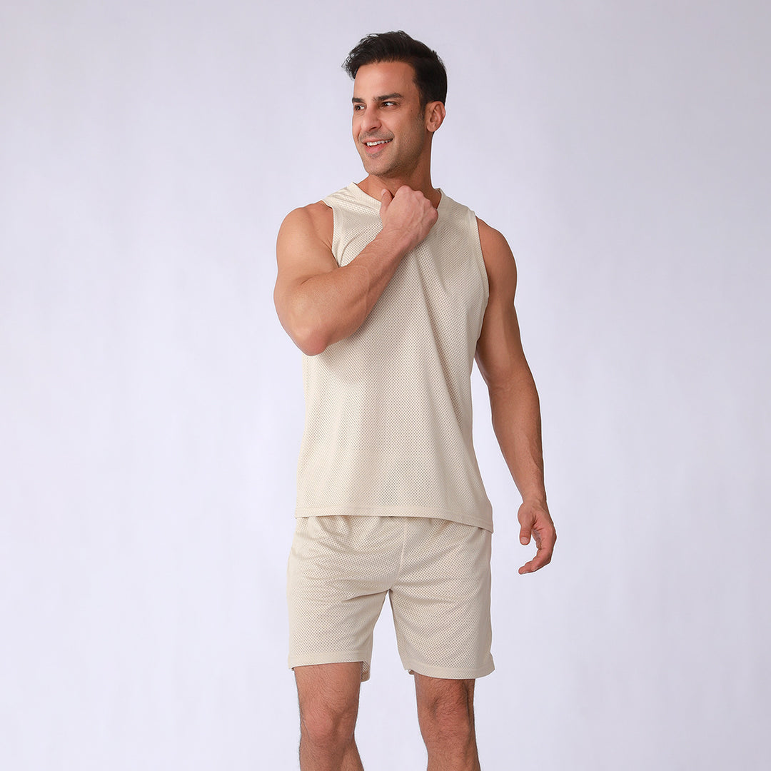 Herren Atmungsaktives Sport-Tanktop mit leichten Shorts Aliams