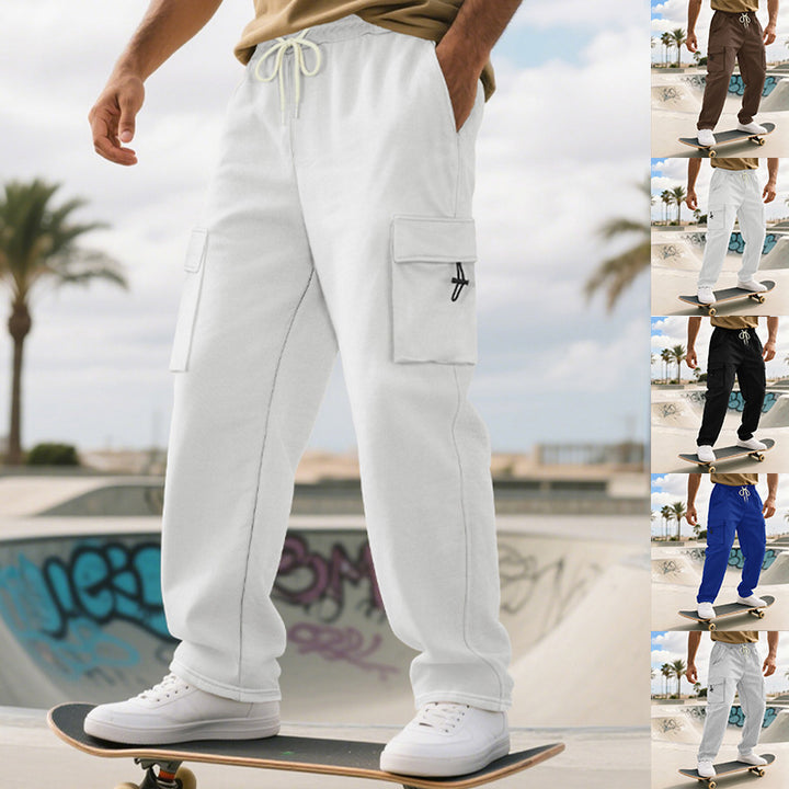 Herren bequeme Cargo-Jogginghose mit praktischen Seitentaschen Aliams