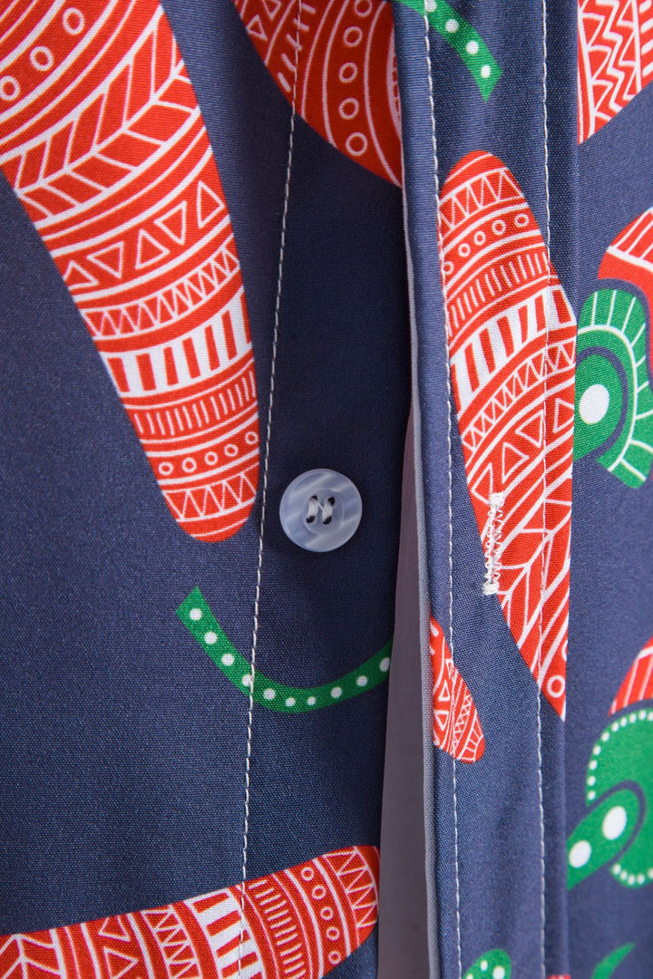 Herren Kurzarmhemd im kreativen Chili-Muster Aliams