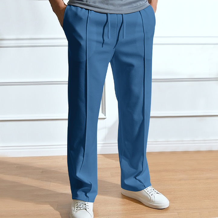 Herren Elegante Freizeithose mit bequemen Seitenstreifen und Gummizug Aliams