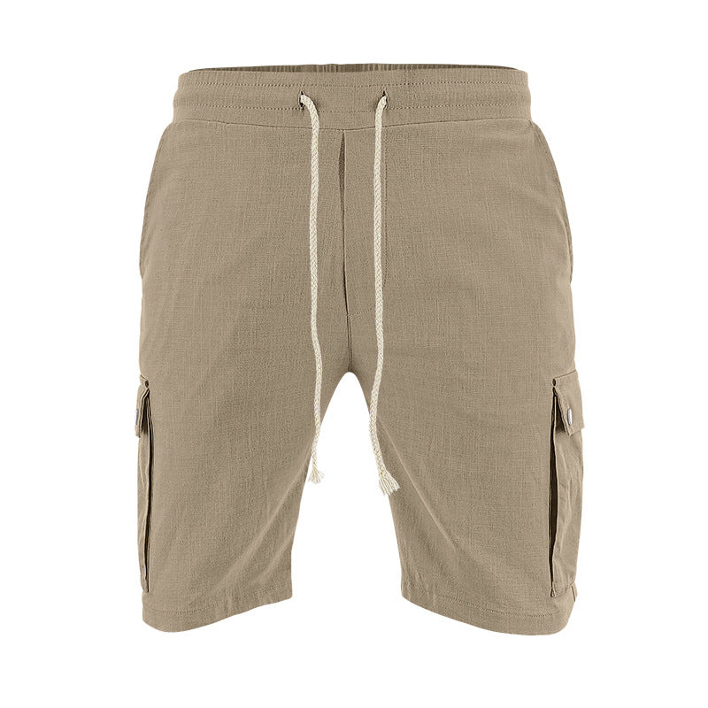 Herren Cargo-Shorts mit seitlichen Taschen und verstellbarem Kordelzug Aliams