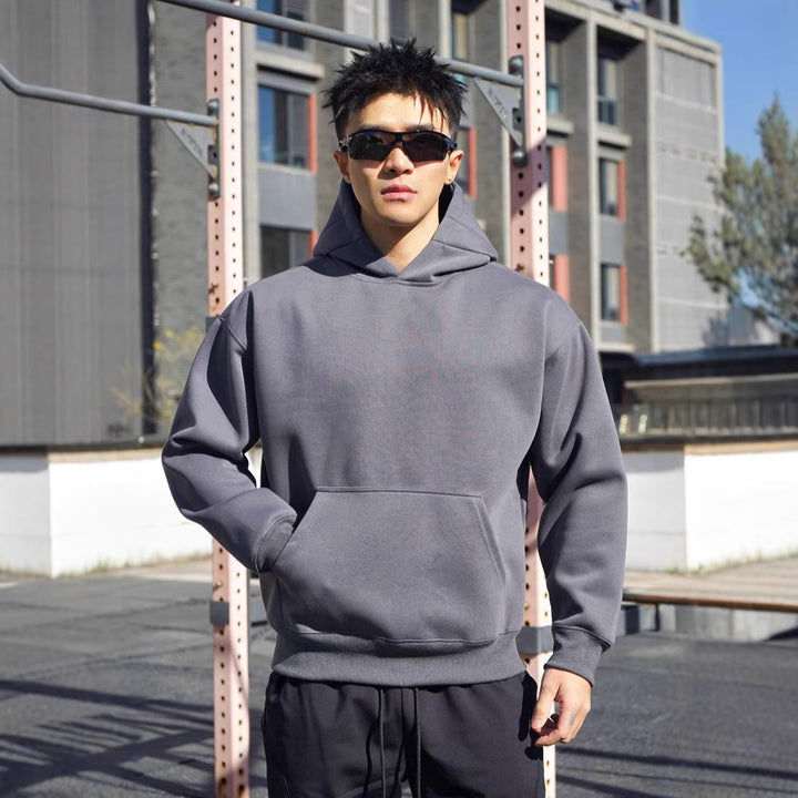 Herren Kapuzensweatshirt aus hochwertigem Baumwollmaterial mit modernem Oversized-Schnitt Aliams