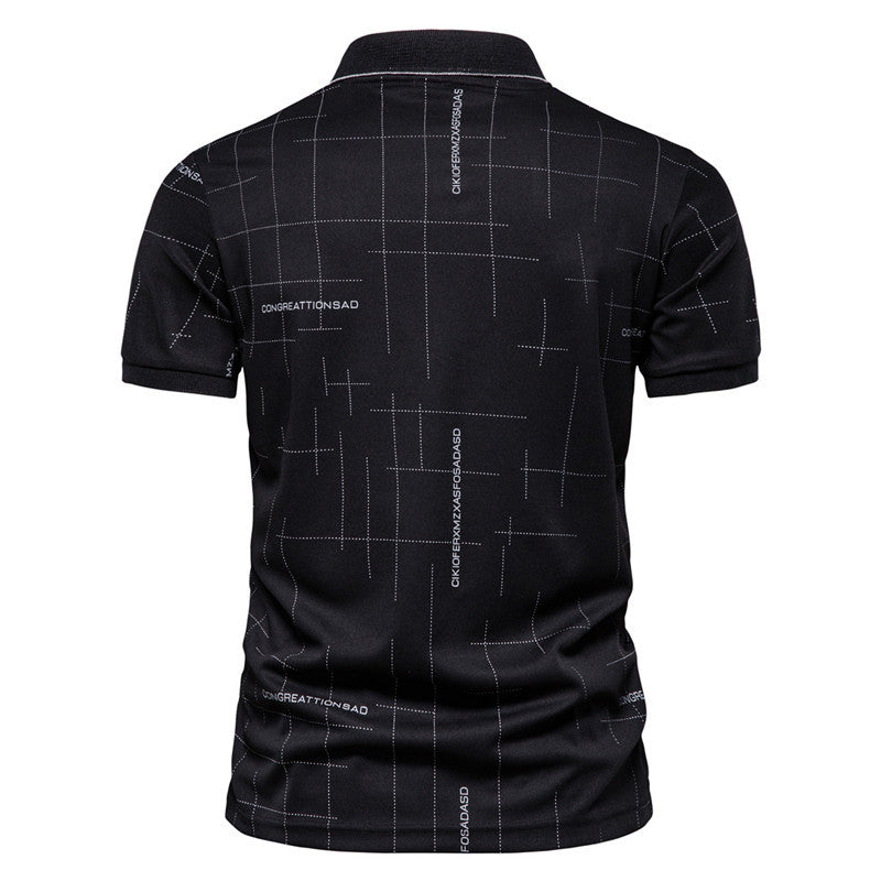 Herren Poloshirt mit modernem grafischen Druck und atmungsaktiver Funktion Aliams