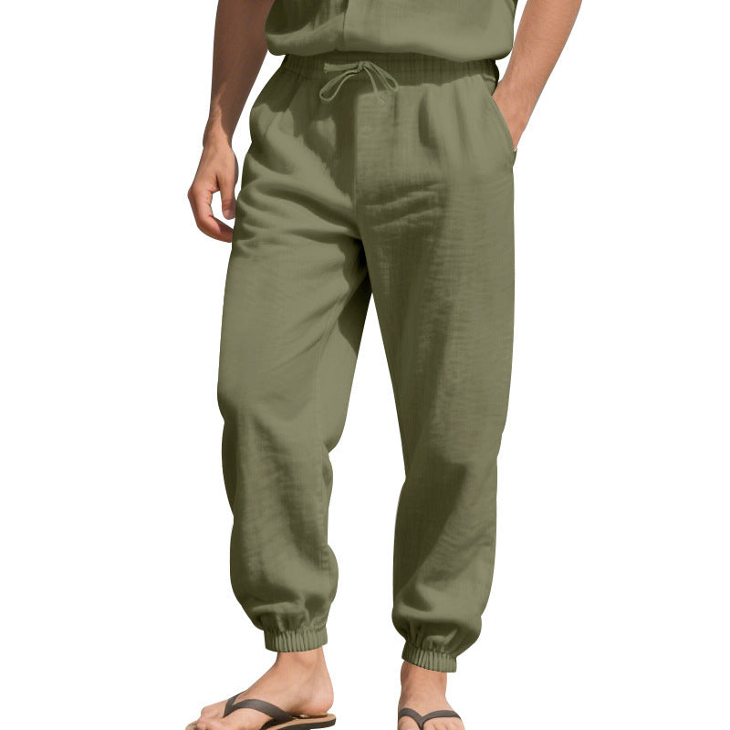 Herren Freizeit Jogginghose mit elastischem Bund und seitlichen Taschen Aliams