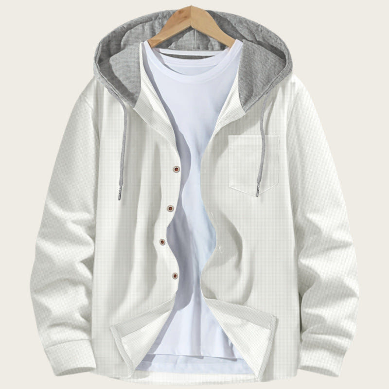 Herren Freizeitjacke mit abnehmbarer Kapuze und praktischen Taschen Aliams