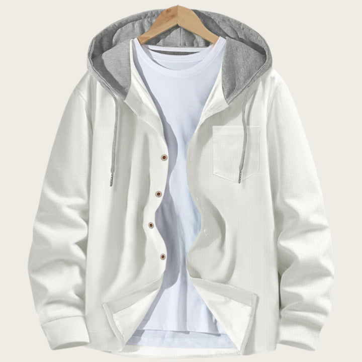 Herren Freizeitjacke mit abnehmbarer Kapuze und praktischen Taschen Aliams