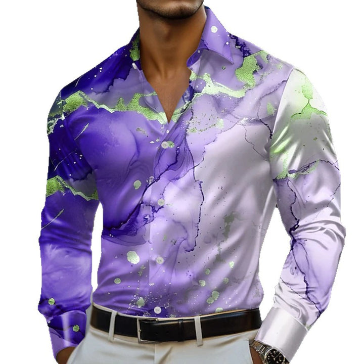 Herren Designer-Hemd mit einzigartiger Aquarell-Optik Aliams