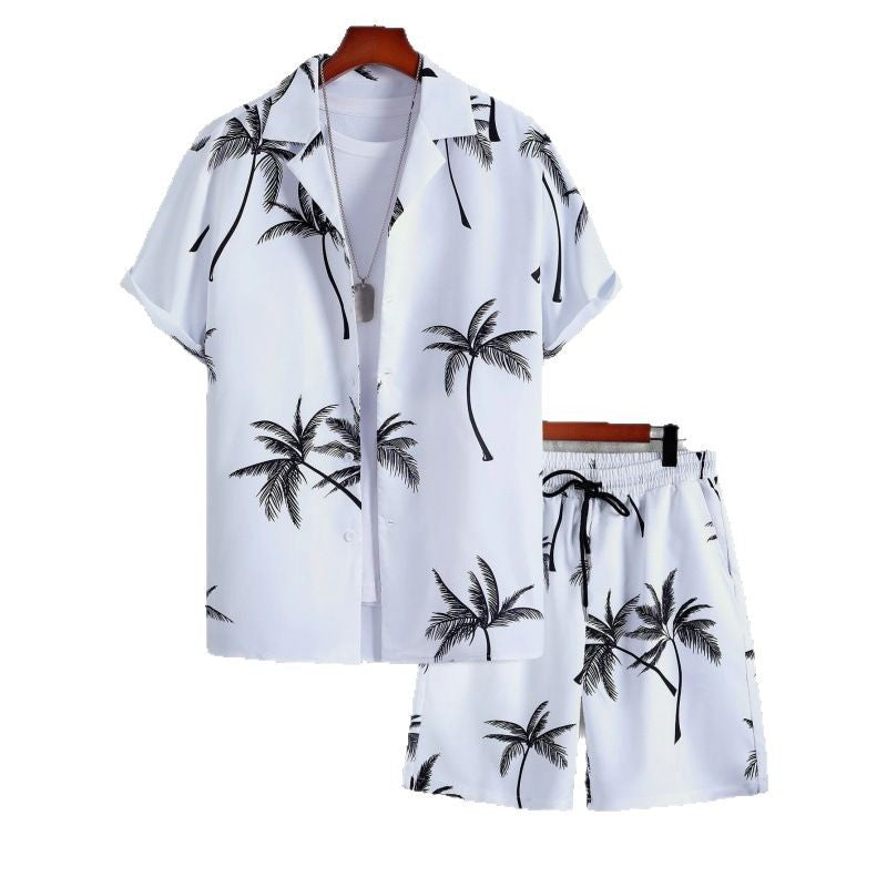Herren Kurzarm-Hemd und Shorts Set Aliams