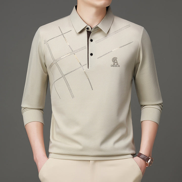 Herren Poloshirt mit stylischem Grafikdruck und hochwertigem Funktionsmaterial Aliams