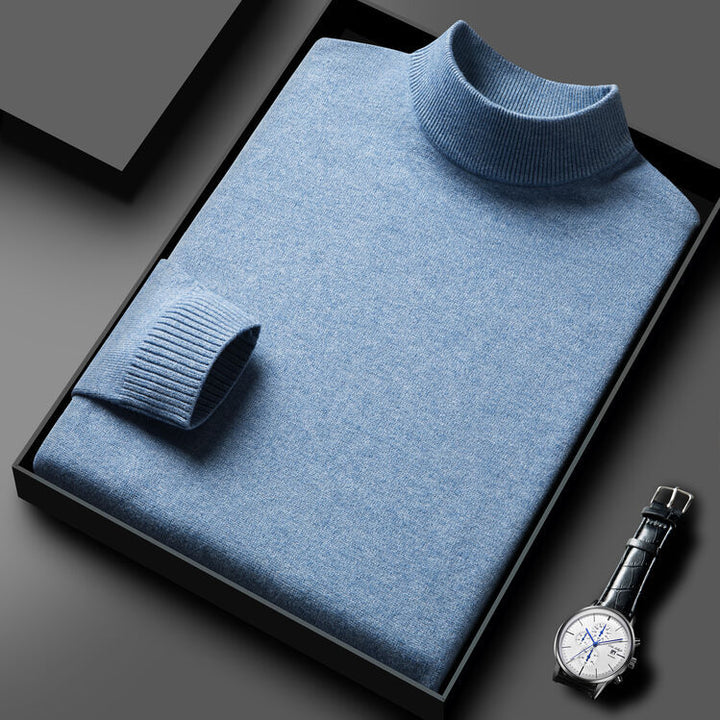 Herren eleganter Pullover mit hochgeschlossenem Kragen Aliams