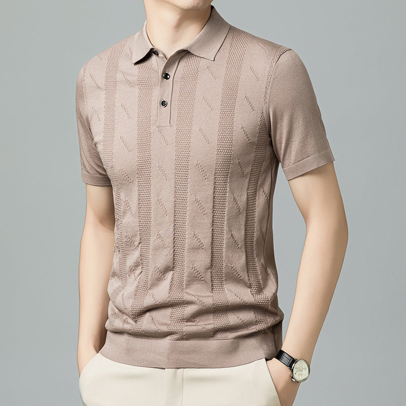 Herren Poloshirt mit strukturiertem Design von Aliams