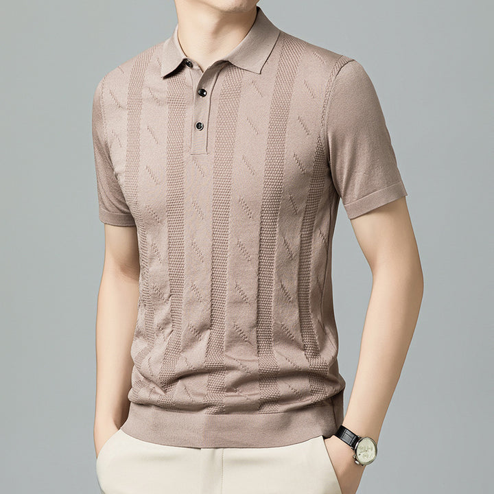 Herren Poloshirt mit strukturiertem Design von Aliams