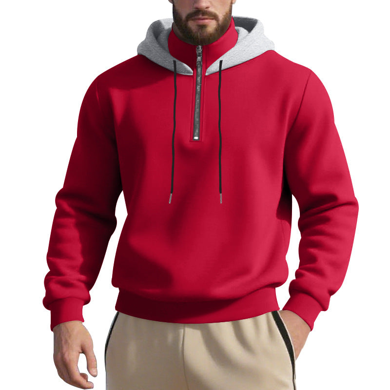 Herren Sweatshirt mit Reißverschluss und hohem Kragen Aliams