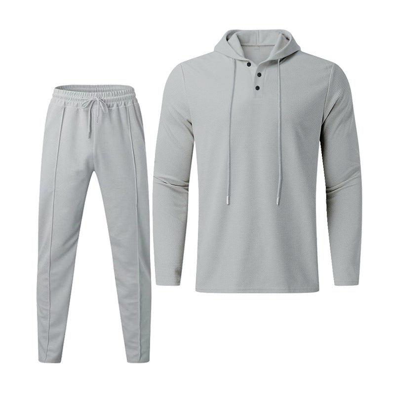 Herren sportives Hoodie und Jogginghose Set im strukturierten Design Aliams