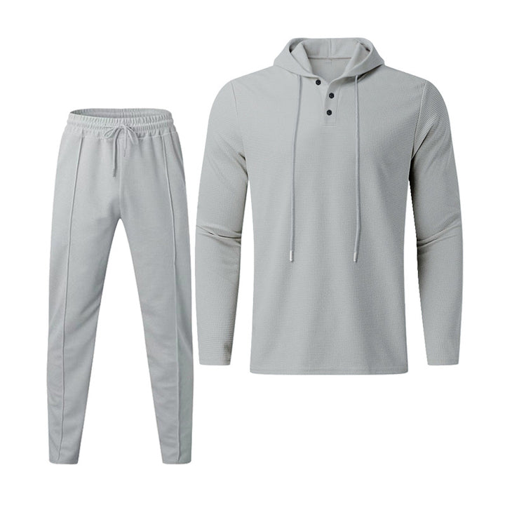 Herren sportives Hoodie und Jogginghose Set im strukturierten Design Aliams