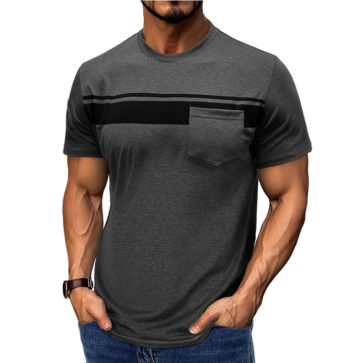 Herren Halbarmshirt mit dekorativer Brusttasche Aliams